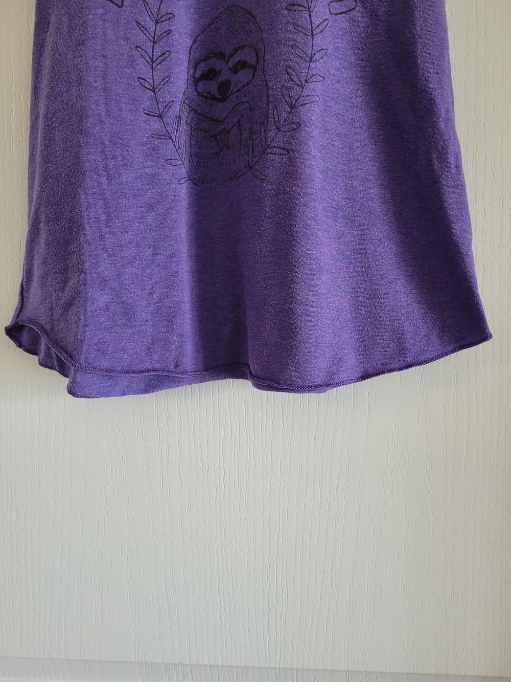 Purple Racerback Sloth Tank Top - Picture 5 of 6